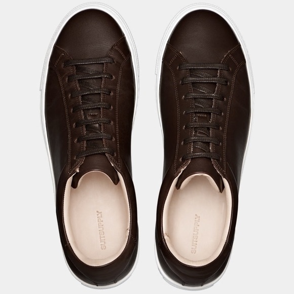Suitsupply dark brown leather sneakers - size 43 (US 9.5 - 10) - Picture 3 of 12